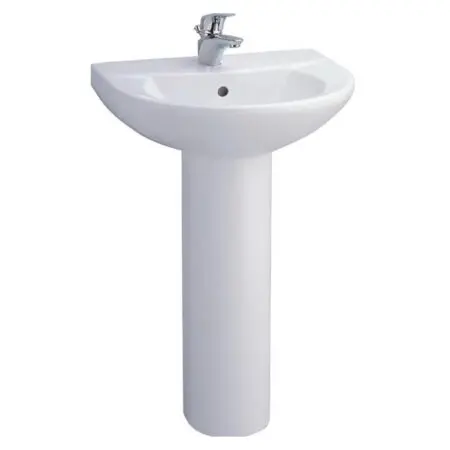 Chậu Lavabo COTTO C014/C411 Wedy Treo Tường Chân Dài