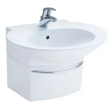 Chậu Lavabo COTTO SC01027 Charisma Treo Tường Chân Ngắn