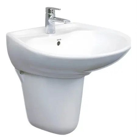 Chậu Lavabo TOTO LHT300CR Treo Tường Chân Ngắn