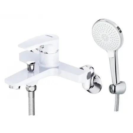 Vòi Sen Nóng Lạnh CAESAR S393CW Màu Trắng Tay Sen Massage