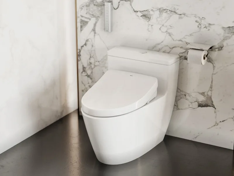 Bồn cầu TOTO 1 khối kết hợp với nắp rửa thông minh