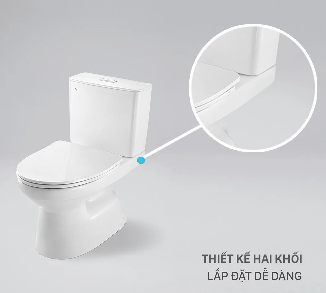 Bồncầu INAX 2 khối: nhỏ gọn - dễ lắp đặt