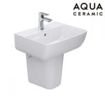 Lavabo Inax AL-312V/L-298VC Treo Tường Chân Ngắn Aqua Ceramic