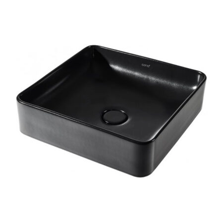 Chậu Lavabo COTTO C00341 MBK Sensation Square Đặt Bàn Đen Mờ