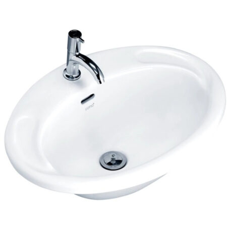 Chậu Rửa Lavabo COTTO C007 Âm Bàn Dương Vành