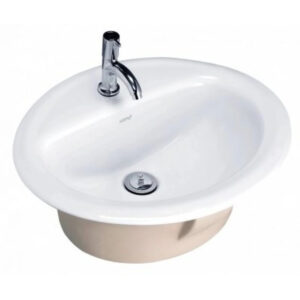 Chậu Lavabo COTTO C008 Jupiter Âm Bàn Dương Vành