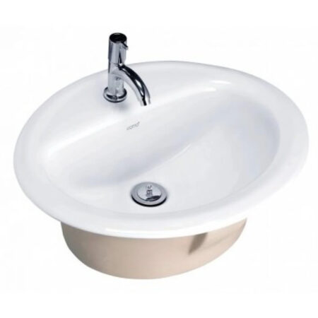 Chậu Lavabo COTTO C008 Jupiter Âm Bàn Dương Vành