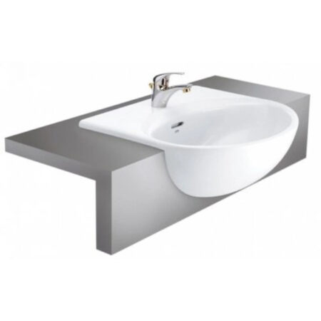 Chậu Lavabo COTTO C021 Hellen Bán Âm Bàn