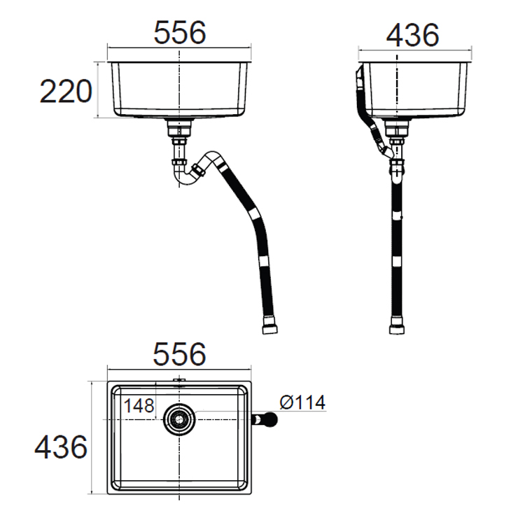 Chậu Rửa Chén American Standard FFASX127 1 Hộc (556x436)