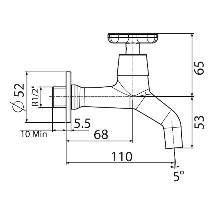 Vòi Gắn Tường American Standard WF-T702 Lạnh Winston