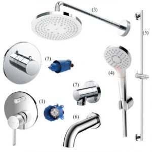 Sen Tắm TOTO TBG11304V TBW01003A TBW01008A TBG11001B TBV01103B Âm Tường 3 Đường Nước