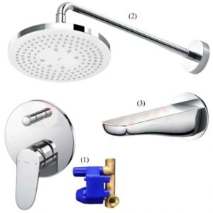 ính năng vòi hoa sen âm tường TBW01003A+TBS04304B+TBS03001B TOTO Thiết kế hiện đại hài hòa với dòng sản phẩm GS Lớp mạ bền vững với thời gian Thân van bằng đồng thau Van đĩa bằng sứ chống bám cặn bẩn giúp khóa nước hoàn toàn