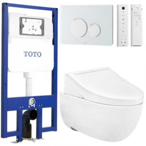 Bồn Cầu TOTO CW812REA/TCF24460AAA/WH172AT/TCA465/MB176G#WH Nắp Điện Tử Treo Tường