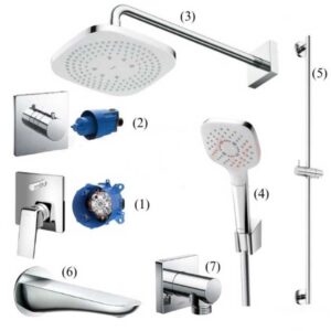Sen Tắm TOTO TBG10304VA TBW02003A TBW02005A TBG10001B TBV02103B Âm Tường 3 Đường Nước
