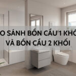 So sánh bồn cầu 1 khối và bồn cầu 2 khối