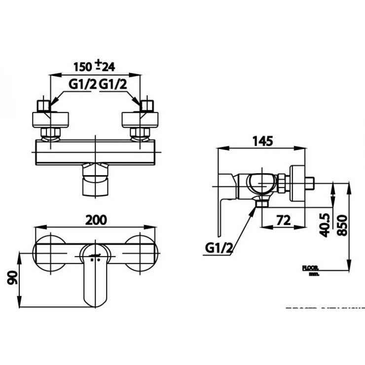 Củ Sen Tắm COTTO CT2406A Nóng Lạnh