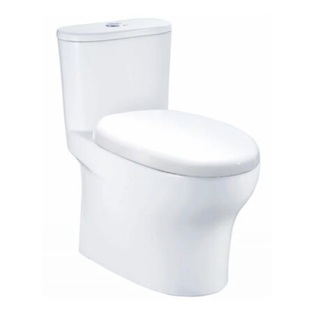 Bồn Cầu CAESAR CD1394 Một Khối Nắp Êm