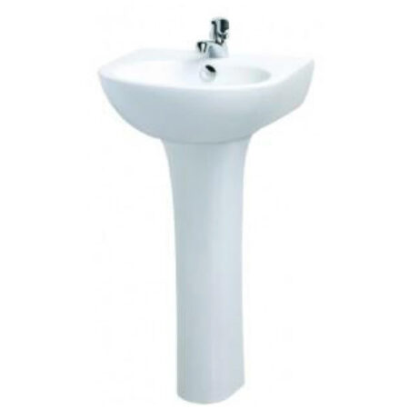 Chậu Rửa Mặt Lavabo Caesar L2140/P2445 Treo Tường Chân Dài