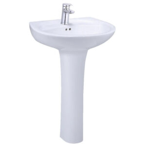 Chậu Rửa Lavabo Caesar Chân Dài L2220/P2445