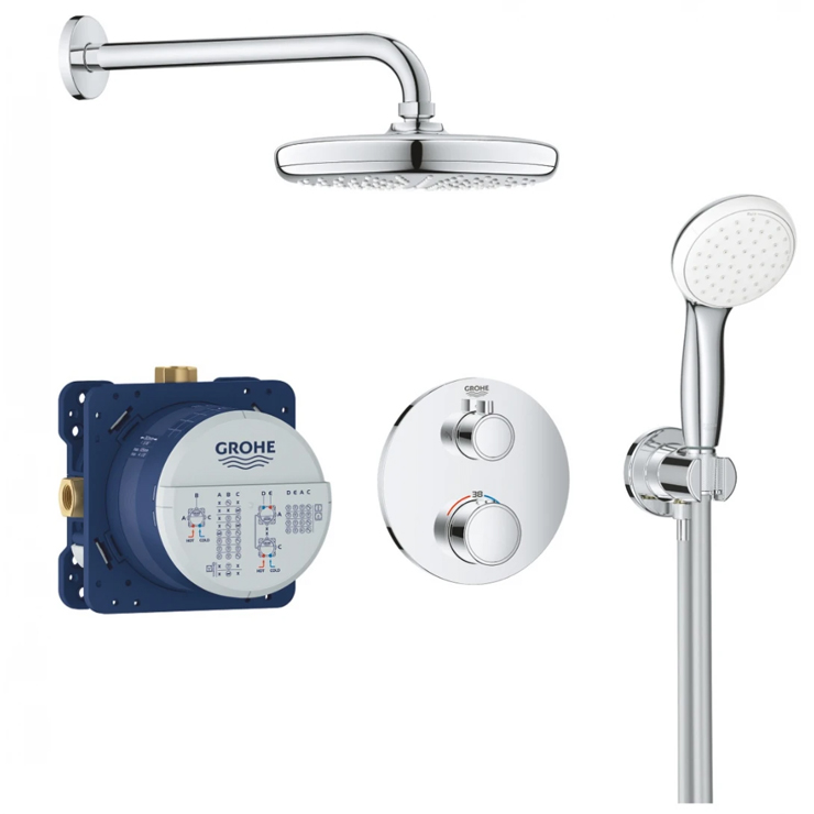 Sen Tắm Âm Tường GROHE 34727000 Grohtherm Perpect Nhiệt Độ Tròn 210mm