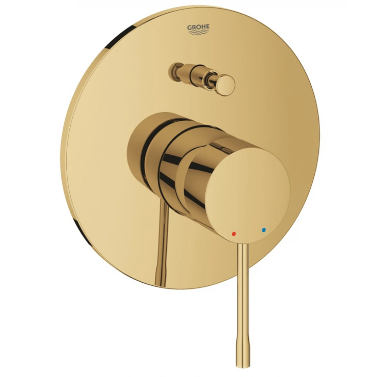 Mặt Bộ Trộn GROHE 19285GL1 Essence New Gắn Tường Nóng Lạnh Màu Vàng