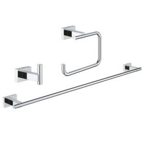 Bộ Phụ Kiện GROHE 40777001 3 Món Essentials Cube Gắn Phòng Tắm