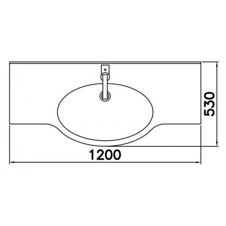 Chậu Rửa Lavabo Liền Bàn CAESAR LF5324