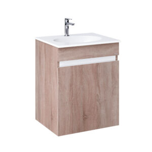 Bộ Tủ Lavabo Treo Caesar L5022/EH15022AW7V Màu Vân Gỗ