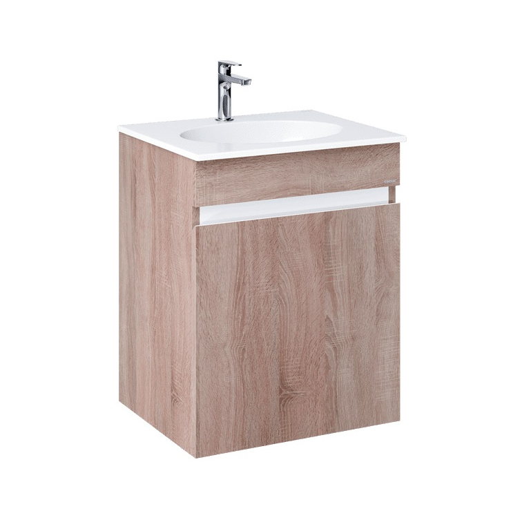 Bộ Tủ Lavabo Treo Caesar L5022/EH15022AW7V Màu Vân Gỗ