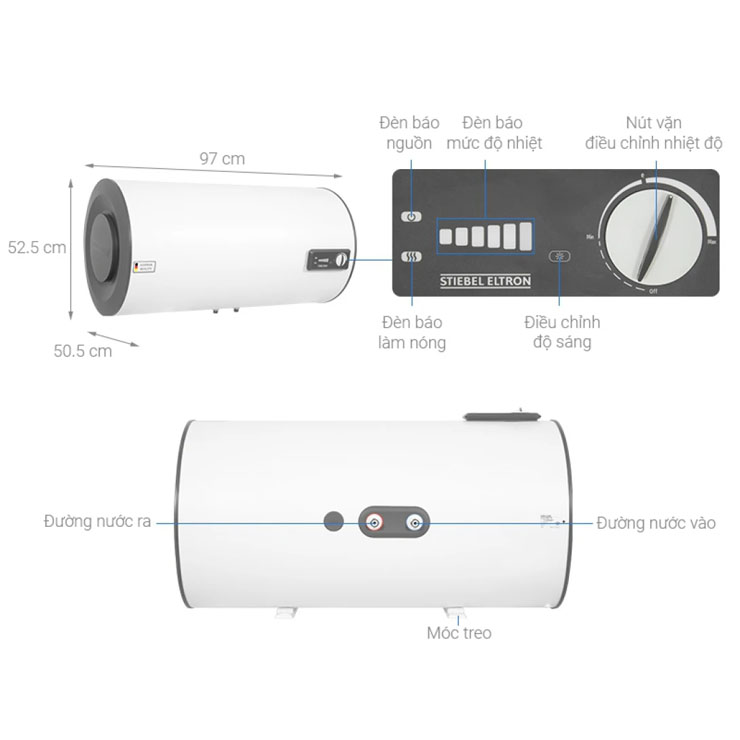 Máy Nước Nóng Gián Tiếp STIEBEL ELTRON ESH 100 H PLUS T-VN 100 Lít Ngang 2500W