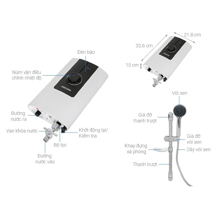 Máy Nước Nóng Trực Tiếp STIEBEL ELTRON WS 45 EC (VN) 4500W Máy Nước Nóng Trực Tiếp STIEBEL ELTRON WS 45 EC (VN) 4500W