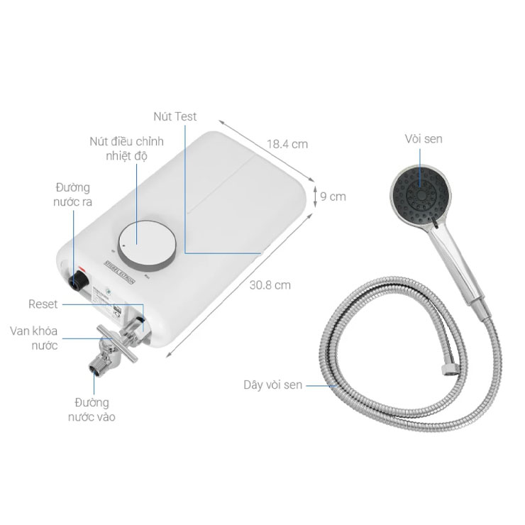 Máy Nước Nóng Trực Tiếp STIEBEL ELTRON DE 35 EC (VN) 3500W Máy Nước Nóng Trực Tiếp STIEBEL ELTRON DE 35 EC (VN) 3500W