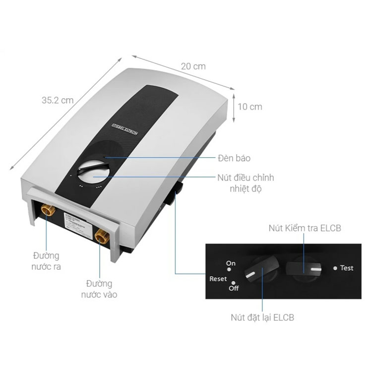 Máy Nước Nóng Gián Tiếp STIEBEL ELTRON DHC 6 EC (VN) 6000W Đa Điểm