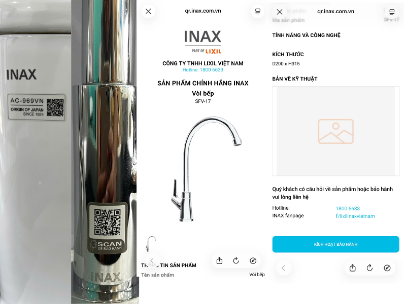 Quét mã QR kích hoạt bảo hành