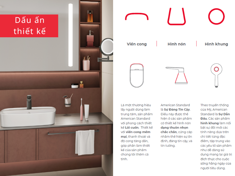 American Standard vs INAX nên chọn loại nào? Dấu ấn thiết kế American Standard