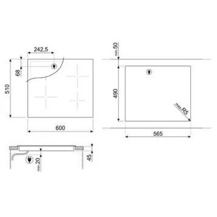 Bếp Hồng Ngoại Hafele 536.64.101 SE363ETB 3 Vùng Nấu Bếp Hồng Ngoại Hafele 536.64.101 SE363ETB 3 Vùng Nấu