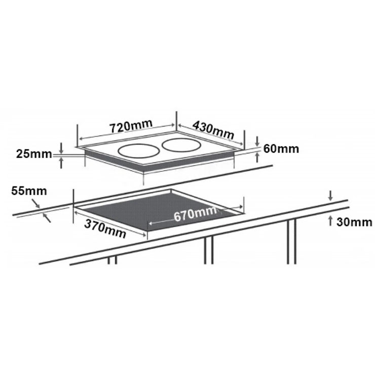 Bếp Từ Chefs EH-DIH326 2 Vùng Nấu Bếp Từ Chefs EH-DIH326 2 Vùng Nấu