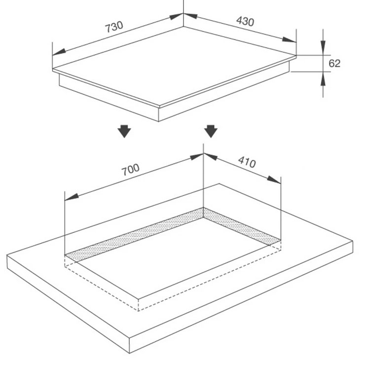 Bếp Điện Từ Malloca MH-7320 I 2 Vùng Nấu Kính Âm Bếp Điện Từ Malloca MH-7320 I 2 Vùng Nấu Kính Âm