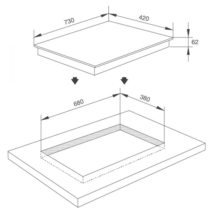 Bếp Điện Từ Malloca MIH 732 ECO 2 Bếp Kính Âm Bếp Điện Từ Malloca MIH 732 ECO 2 Bếp Kính Âm