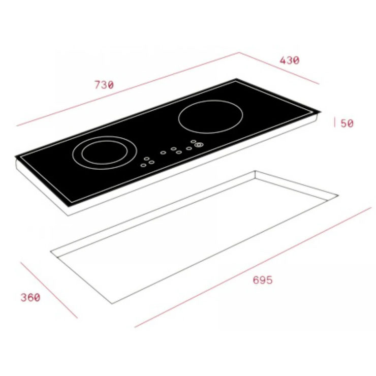 Bếp Điện Từ Teka 10210116 IR 721 2 Mặt Bếp Bếp Điện Từ Teka 10210116 IR 721 2 Mặt Bếp