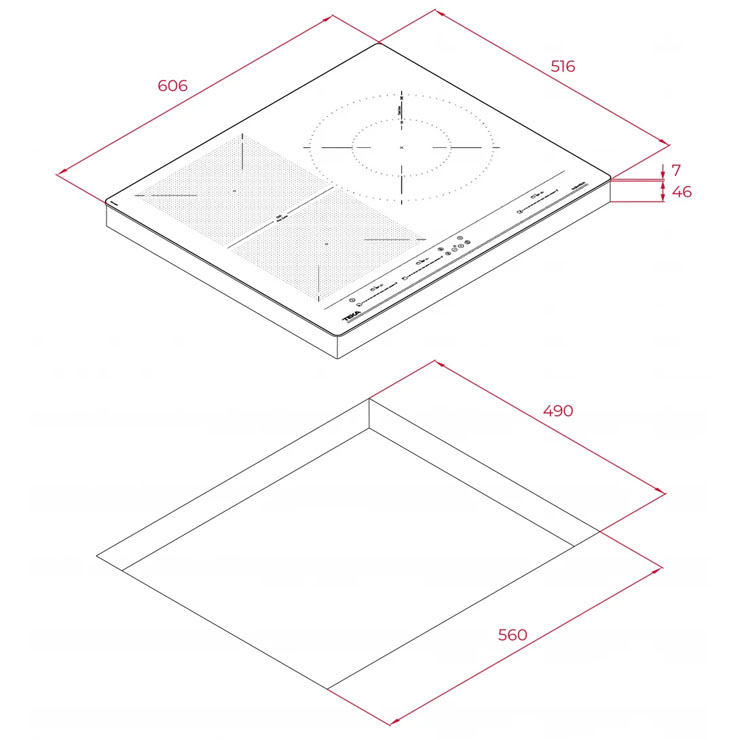 Bếp Từ Teka ITF 65320 BK MSP 112510016 3 Vùng Nấu Bếp Từ Teka 112510016 ITF 65320 BK MSP 3 Vùng Nấu
