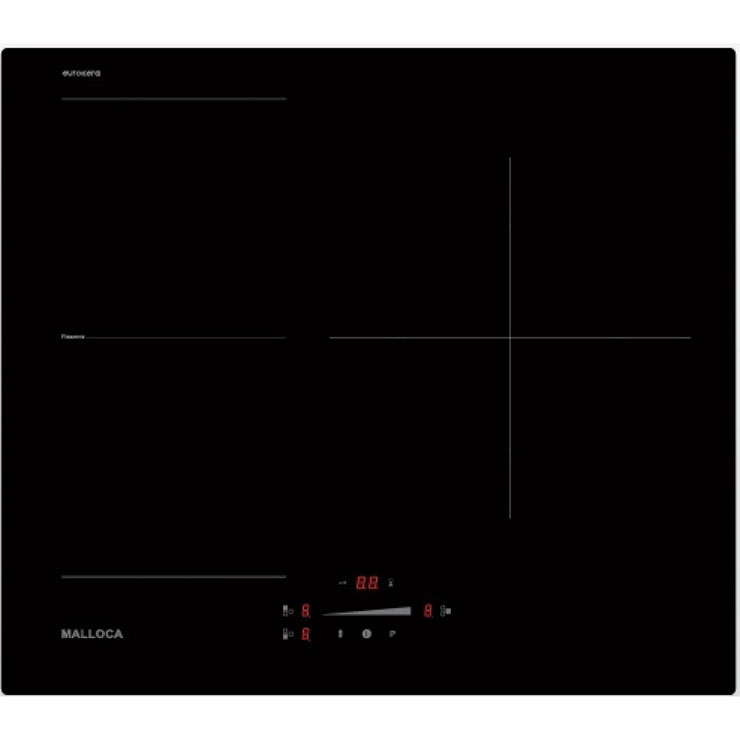 Bếp Từ Malloca MI 593 FZ Mặt Kính Đen 3 Vùng Nấu 7400W