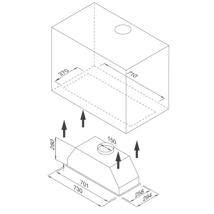 Máy Hút Mùi Malloca HIDDEN K-730 Âm Tủ Máy Hút Mùi Malloca HIDDEN K-730 Âm Tủ