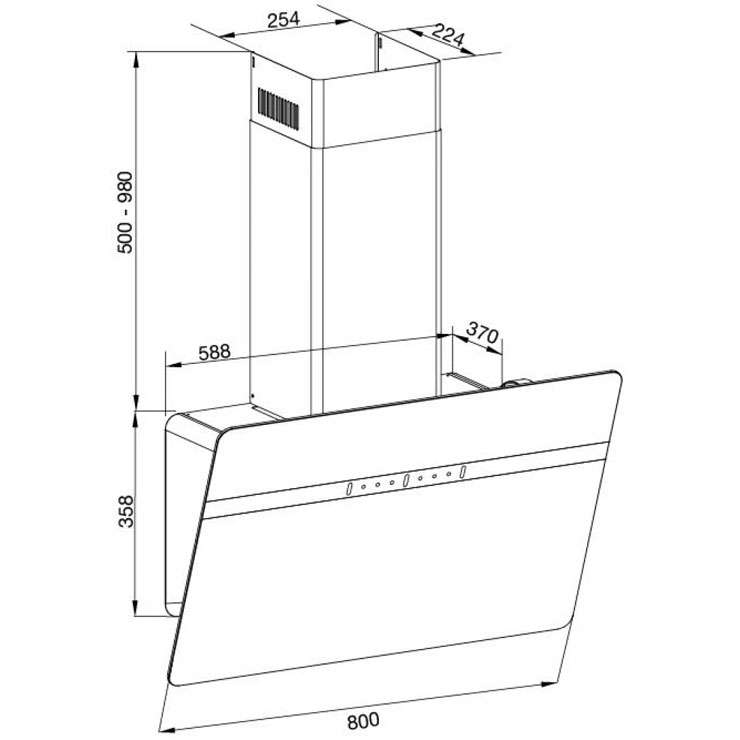Máy Hút Khói Khử Mùi Malloca MC 80ECO (MC80ECO) Áp Tường Dạng Nghiêng Máy Hút Khói Khử Mùi Malloca MC 80ECO (MC80ECO) Áp Tường Dạng Nghiêng