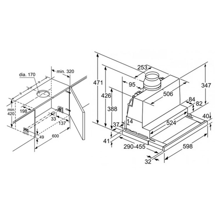 Máy Hút Mùi Bosch HMH.DFS067J50B Âm Tủ Máy Hút Mùi Bosch HMH.DFS067J50B Âm Tủ