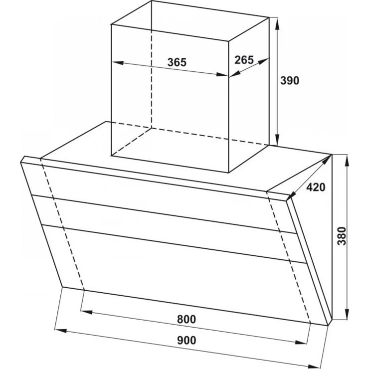 Máy Hút Mùi Hafele 533.83.655 HC-H901WB Gắn Tường Màu Đen Máy Hút Mùi Hafele 533.83.655 HC-H901WB Gắn Tường Màu Đen