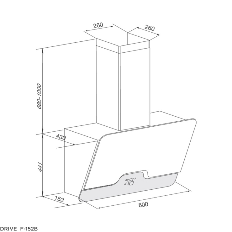 Máy Hút Khói Khử Mùi Malloca DRIVE F-152B Áp Tường Nghiêng Máy Hút Khói Khử Mùi Malloca DRIVE F-152B Áp Tường Nghiêng