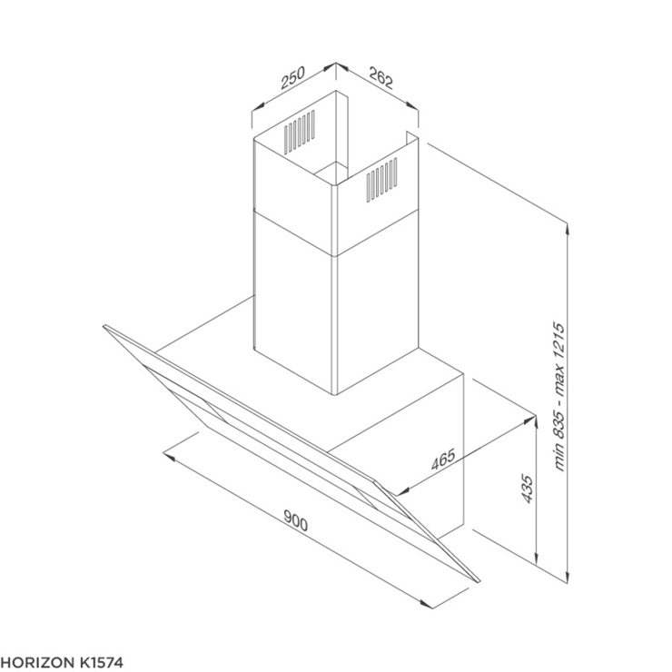 Máy Hút Khói Khử Mùi Malloca Horizon K1574 Áp Tường Nghiêng Máy Hút Khói Khử Mùi Malloca Horizon K1574 Áp Tường Nghiêng