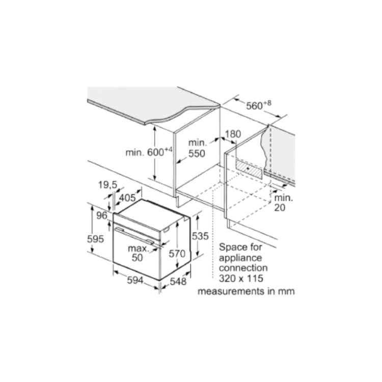 Lò Nướng Bosch HMH.HBG5585S6B Home Connect Âm Tủ Series 6 Lò Nướng Bosch HMH.HBG5585S6B Home Connect Âm Tủ Series 6