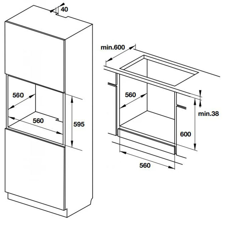 Lò Nướng Hafele 535.62.511 HO-KT60J Lắp Âm Lò Nướng Hafele 535.62.511 HO-KT60J Lắp Âm